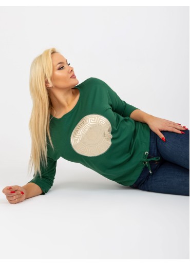 Tmavozelené tričko s potlačou