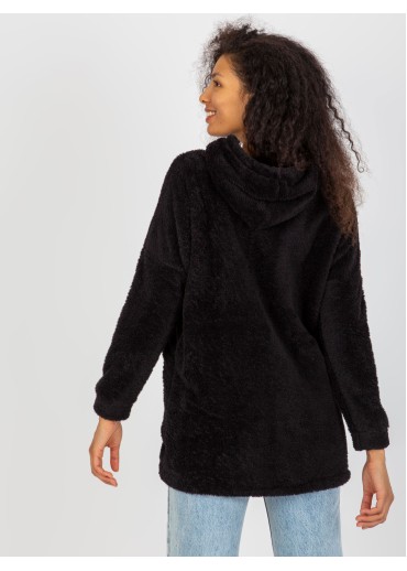 Čierna mikina s kapucňou