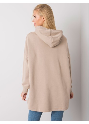 Béžovo hnedá mikina s kapucňou