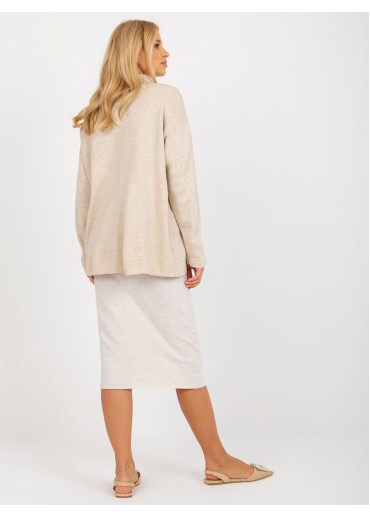 Béžovo hnedý pulóver