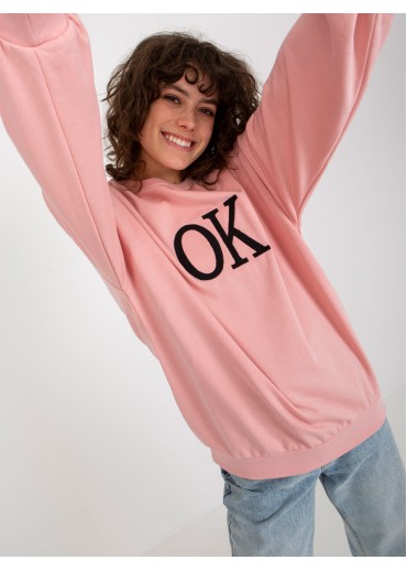 Púdrovo ružová mikina OK