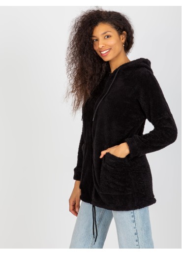 Čierna mikina s kapucňou