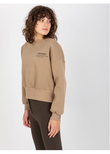 Béžovo hnedá mikina