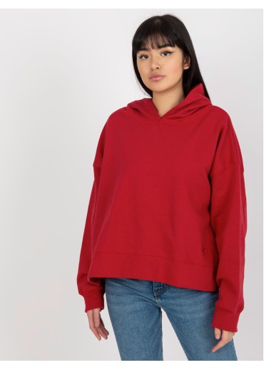 Červená mikina s kapucňou