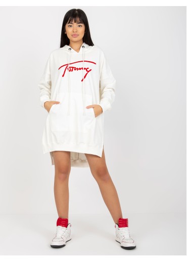 Smotanovo biela mikina s kapucňou