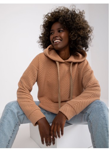 Hnedá predĺžená mikina