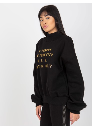 Čierna mikina s potlačou