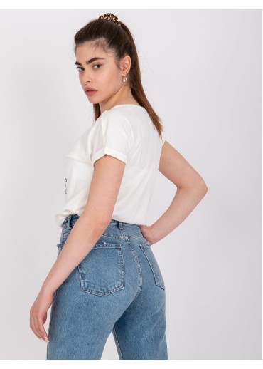 Smotanovo biele tričko s potlačou