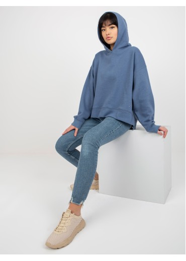 Modrá mikina s kapucňou