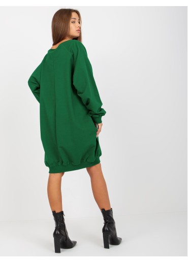 Tmavozelená mikinová tunika Milano