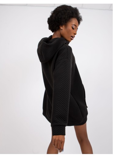 Čierna predĺžená mikina