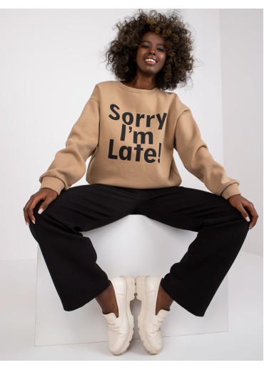 Béžovo hnedá mikina