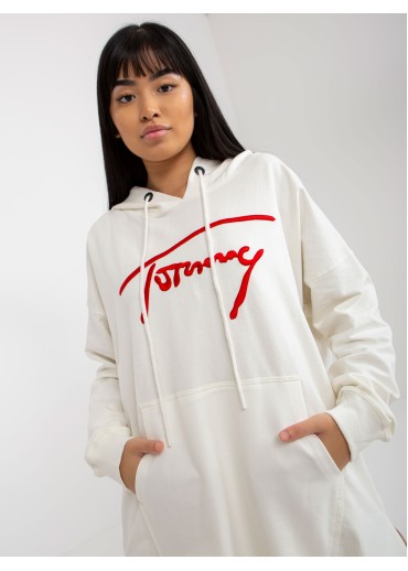 Smotanovo biela mikina s kapucňou