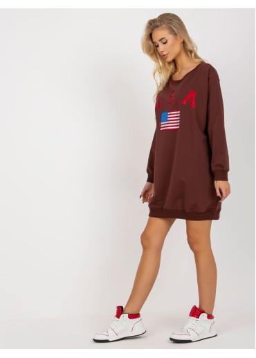Hnedá mikina USA