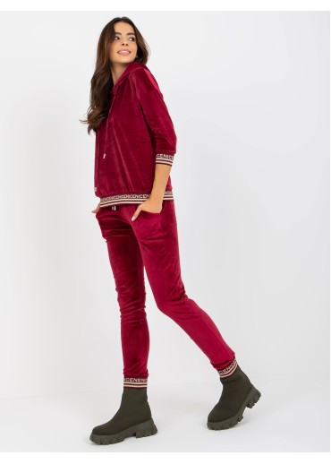 Bordovo červená tepláková súprava