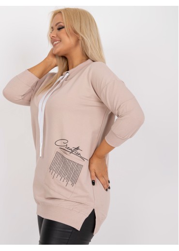 Béžovo hnedá mikina