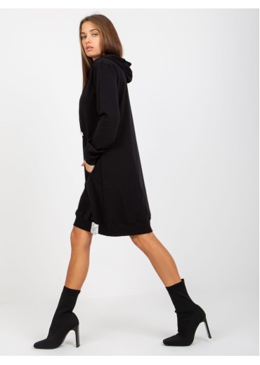 Čierna mikinová tunika