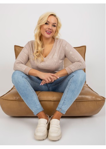 Béžovo hnedý pulóver