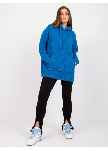 Modrá predĺžená mikina