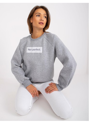 Sivá mikina Not perfect