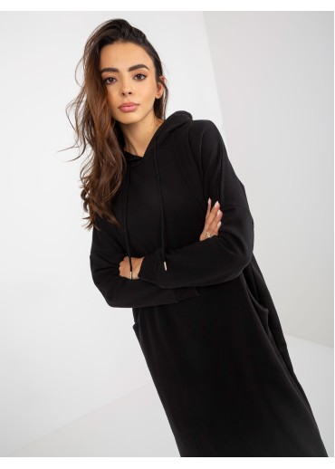 Čierna mikinové šaty