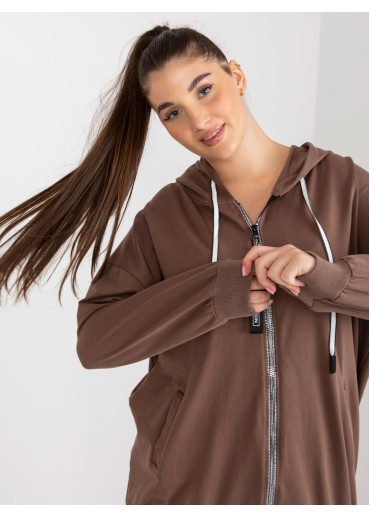 Hnedá mikina s kapucňou