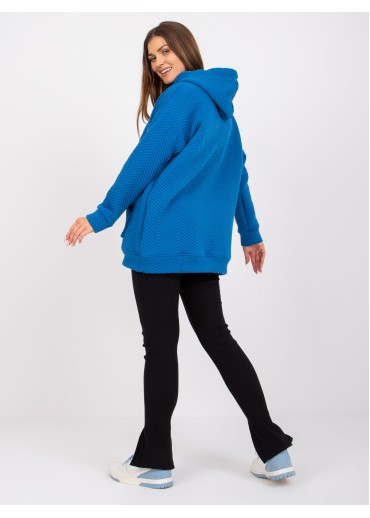 Modrá predĺžená mikina