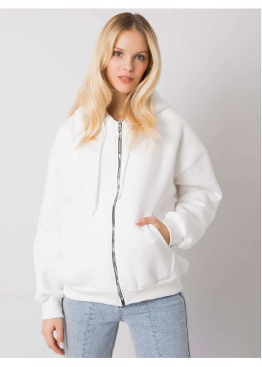 Biela mikina s kapucňou