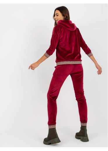 Bordovo červená tepláková súprava