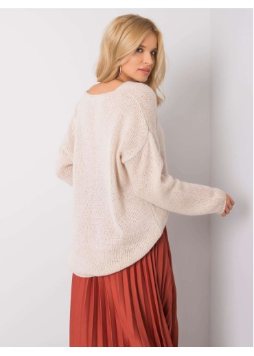 Béžovo hnedý pulóver