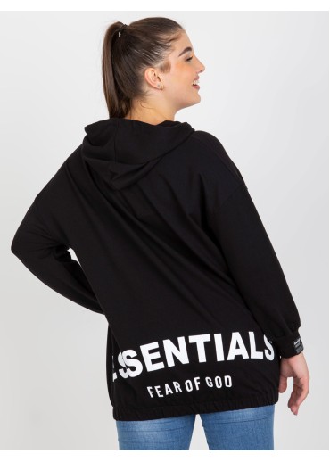 Čierna mikina s kapucňou