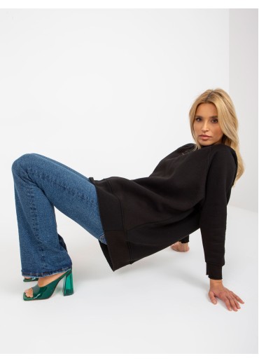 Čierna mikinová tunika