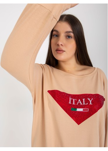 Béžovo hnedé tričko Italy