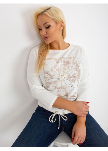 Smotanovo biele tričko s potlačou