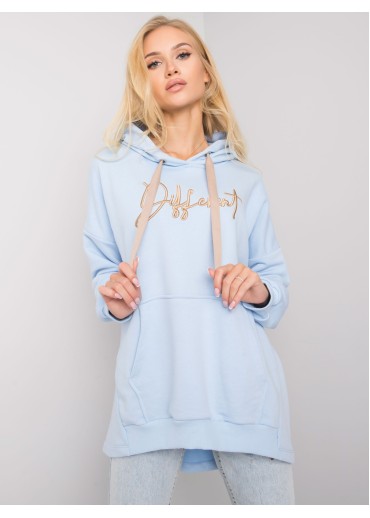 Svetlomodrá mikina s kapucňou