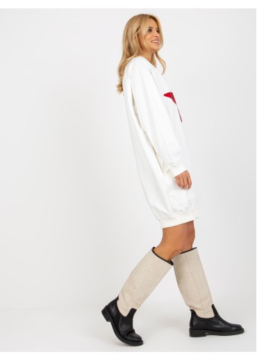 Smotanovo biela mikinová tunika Milano