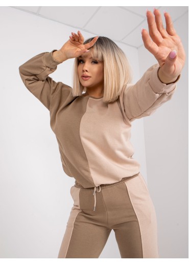 Béžovo hnedá tepláková súprava