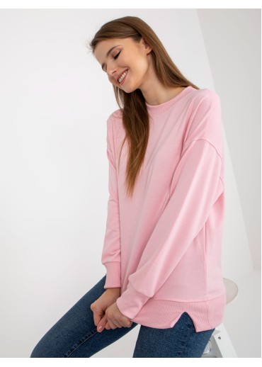 Púdrovo ružová mikina