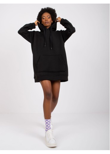 Čierna predĺžená mikina