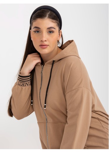 Hnedá mikina s kapucňou