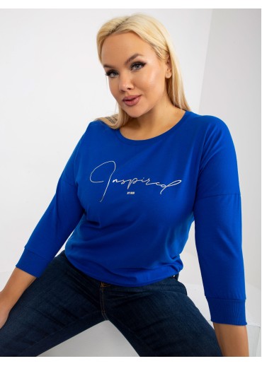 Modré tričko s nápisom