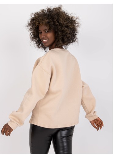 Béžovo hnedá mikina