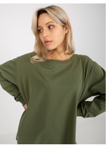 Khaki zelená basic mikina
