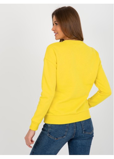 Žltá basic mikina
