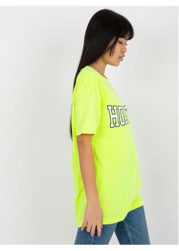 Žlté basic tričko s potlačou