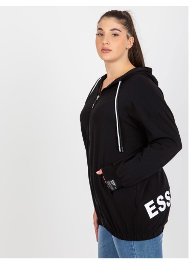 Čierna mikina s kapucňou