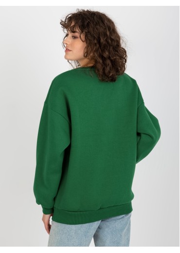 Tmavozelená mikina lev