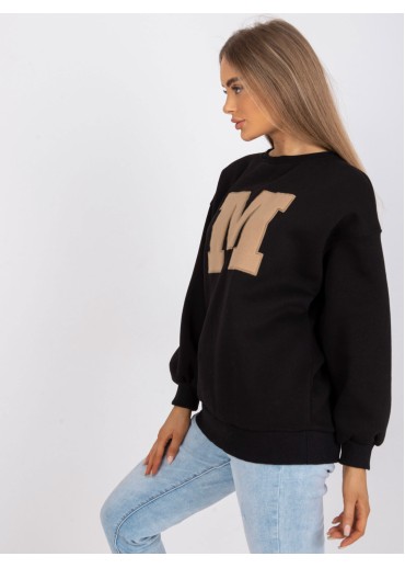 Čierna basic mikina