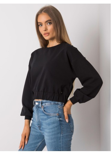 Čierna crop top mikina