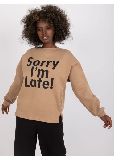 Béžovo hnedá mikina